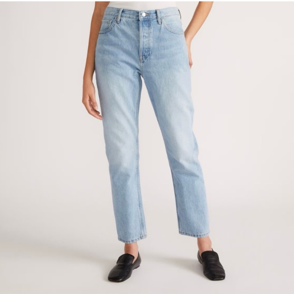 Everlane the 90’s cheeky ankle jeans light blue size 27